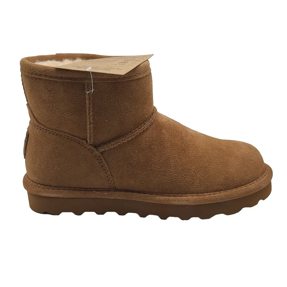 Bearpaw Alyssa Womens 5 Hickory Suede Winter‎ Boots Sheepskin Shoes